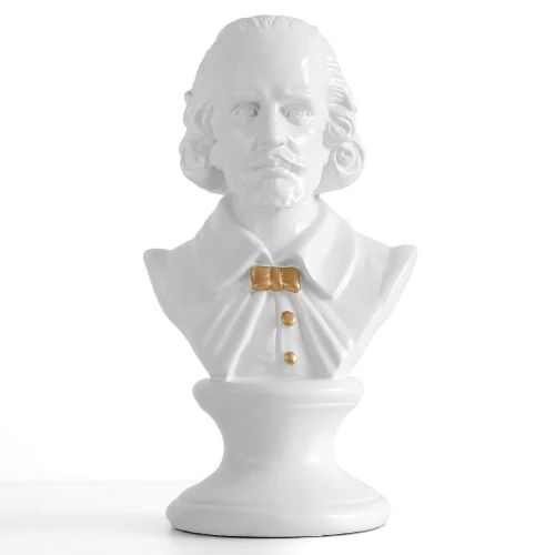 Shakespeare - White Скандинавский стиль портрет головы Шекспира и бюста великая Смола декоратор Смола Искусство Скульптура Упражнение издание домашний декор - Цвет: Shakespeare - White