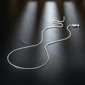 

1MM snake chain fashion snake-shaped silver accessory chain C008-18 LKNSPCC008