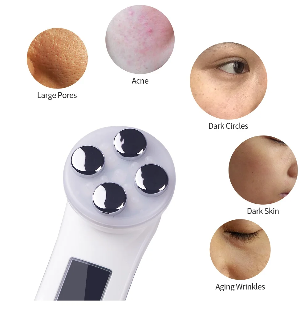 

5In 1 RF EMS Electroporation LED Photon Light Therapy Beauty Device Anti Aging Face Lifting Tightening Eye Facial Skin Care Tool