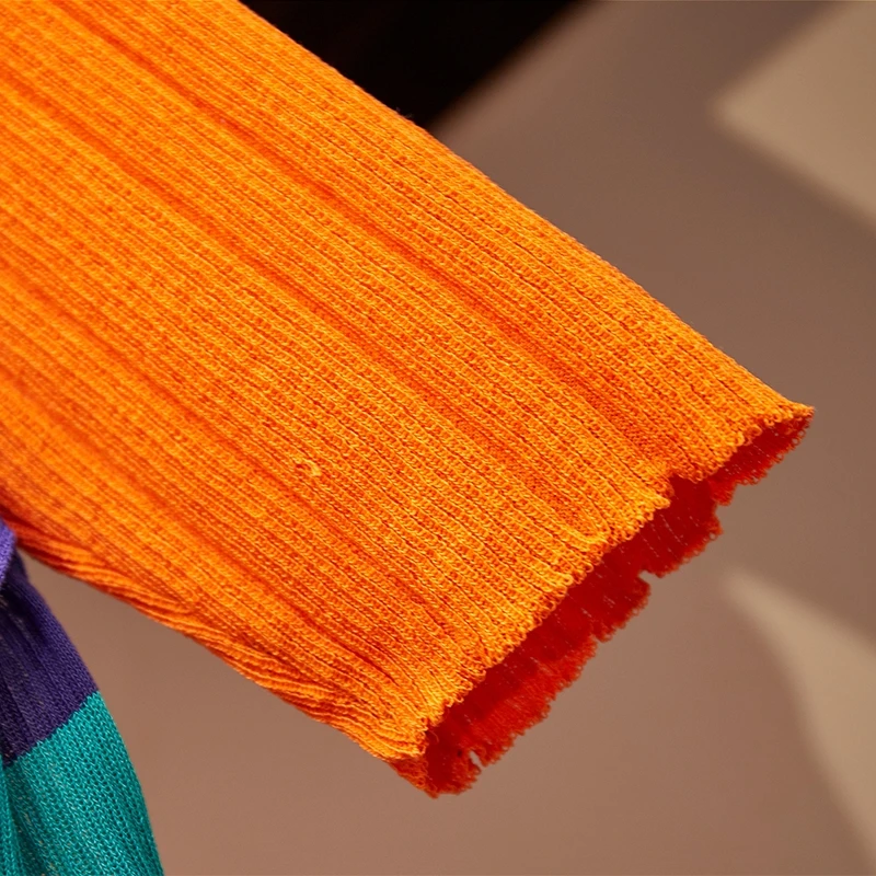 

plus size 4XL Winter Sweater and Pullover Women Colorful V Neck Oversized Sweaters Rainbow Pull Jumpers