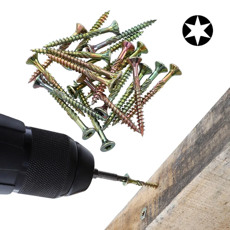 

T25 расточки головкой шурупы 8,8 мм накатки крупная резьба саморез Цветной оцинкованные винты с шестигранными гайками 100 шт