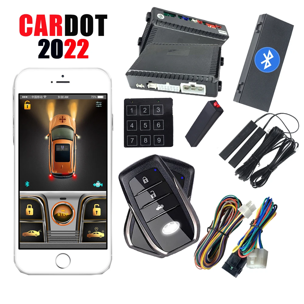 

Cardot Remote Start Stop Engine Passive Keyless Entry Auto Lock Unlock Open Trunk Car Alarms