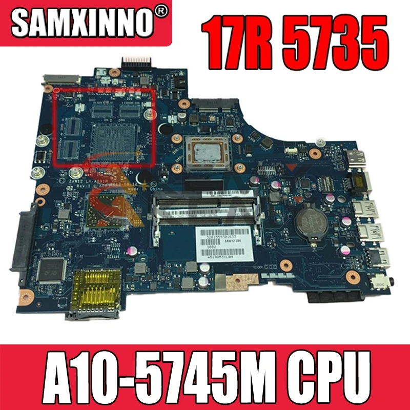 

Akemy для DELL Inspiron 17R 5735 материнская плата портативного компьютера с A10-5745M Процессор LA-A691P CN-0M8THW 0M8THW M8THW DDR3L 100% тестирование