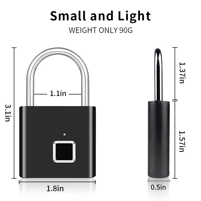 Joyzon USB Перезаряжаемый смарт замок с отпечатком пальца быстрый для двери