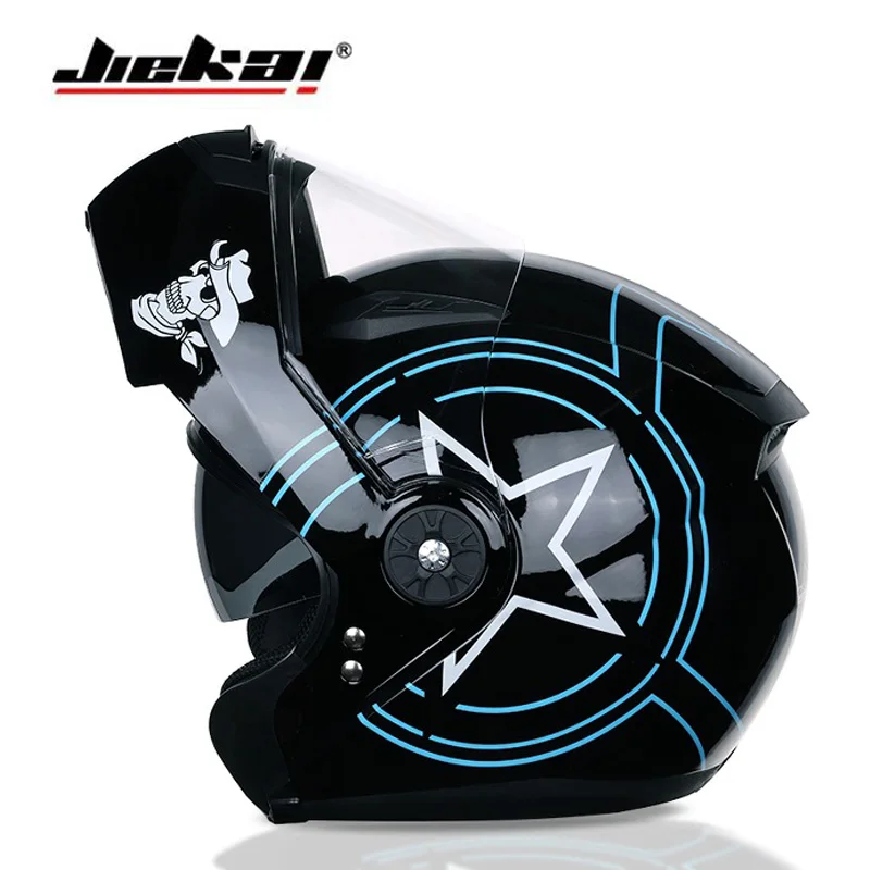 2019 Новый рыцарь защиты JIEKAI флип мотоциклетный шлем с двойным щитком открытым