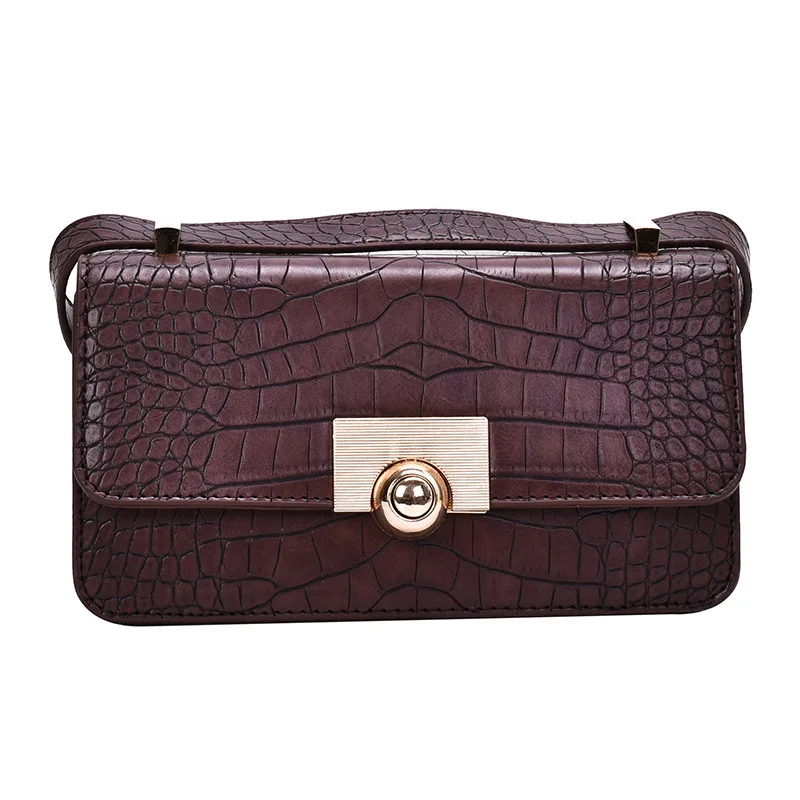 

Female Alligator Crossbody Bags For Women 2020 Leather Handbags Designer Sling Sac A Main Ladies Hand Shoulder Messenger Bag
