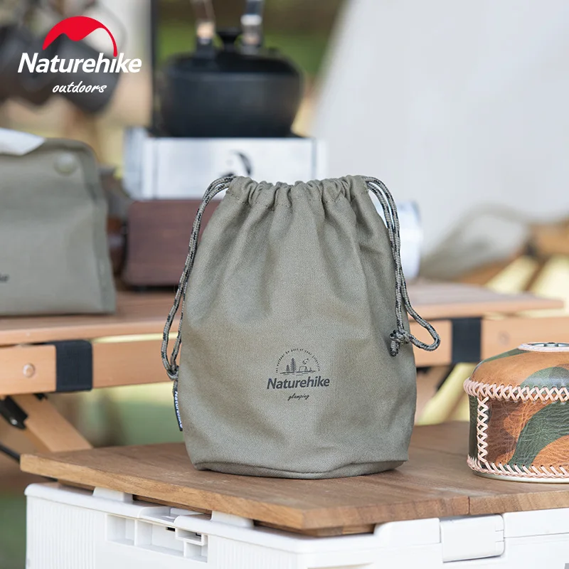 

Naturehike Sundries Storage Bag Canvas Cutlery Storage Bag Camping Equipment Supplies Built-in Compartment And Beam Mouth Design