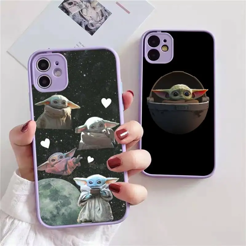 

Милый Стильный чехол для телефона Yodae для iphone 13, 12, 11, xr, xs, x, 7, 8 pro max, светло-фиолетовый мягкий силиконовый прозрачный чехол из ТПУ