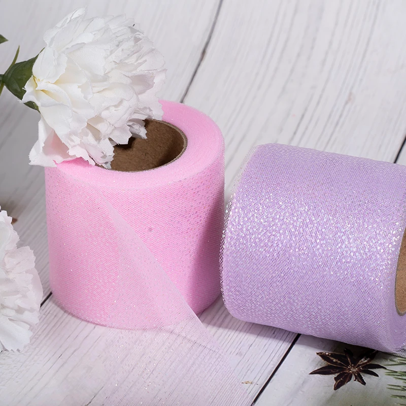 6 см 25 ярдов с блестками платье фатиновой юбкой в горошек ленточный рулон из тюля