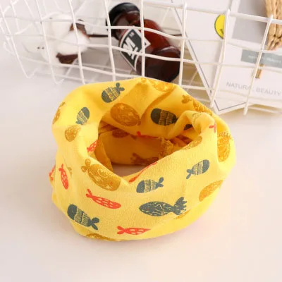 8 Хлопковый снуд, детский шарф с рисунком Kawaii, мягкий теплый шарф для мальчиков и девочек, зимние шарфы с кольцами для малышей, B039 - Цвет: 8