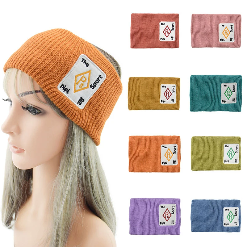 

16 Colors Winter Warm Solid Knitting Headbands for Women Ladies Crochet Hairband Yoga Sports Headwear Soft Wide Bandana Turban