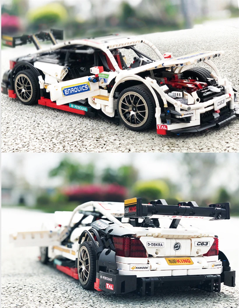 В наличии AMG C63 DTM Technic гоночный автомобиль совместим с MOC 6687 6688 строительные блоки