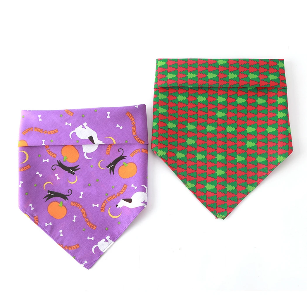 1 шт. бандана для животных на Хэллоуин креативная Милая хлопковая собаки