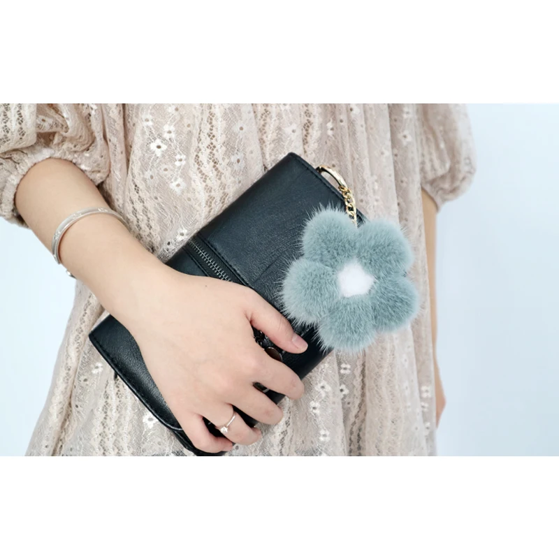 Натуральная меховая сумка очаровательная Роскошная пушистая настоящая норковая