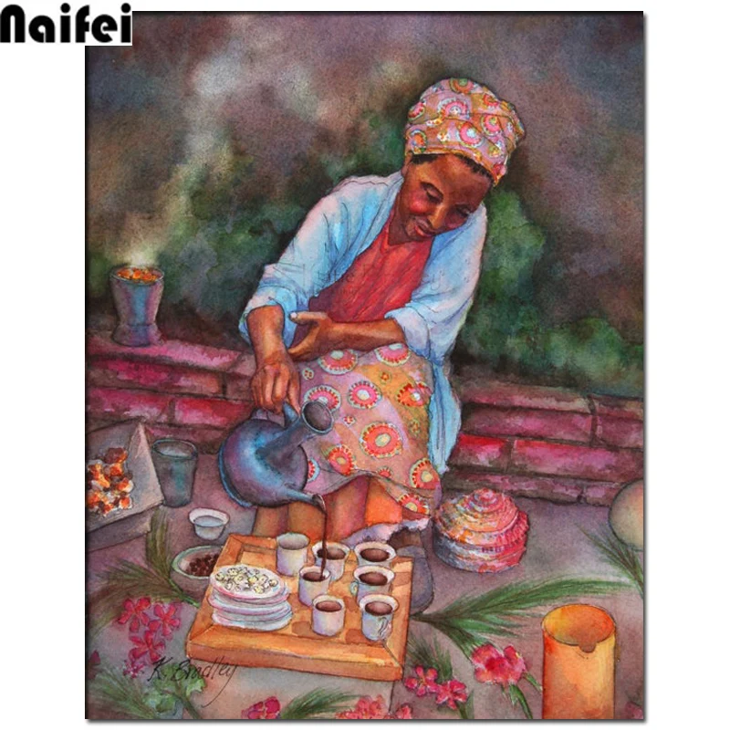 Алмазная живопись сделай сам 5D Африканская женщина искусство украшение для дома