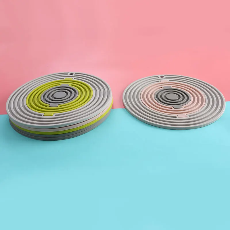 3 in 1 Silicone Pot Mat Coasters Heat Resistant Holders Hot Pads Non-Slip Flexible Durable | Дом и сад
