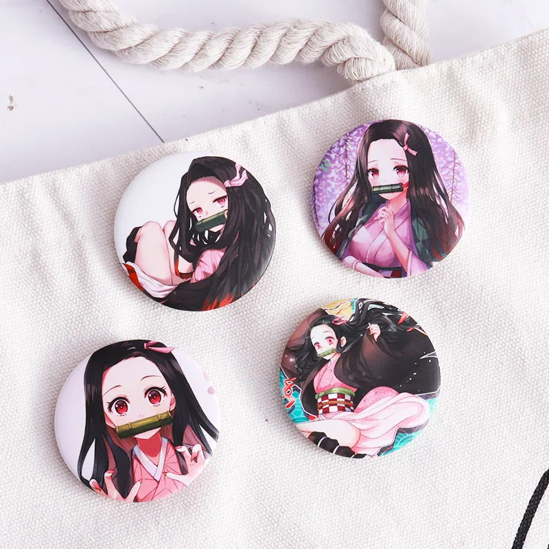 Аниме Demon Slayer Kimetsu No Yaiba Kamado Tanjirou Косплей Prop Pin Брошь Nezuko значки Кнопка брошь