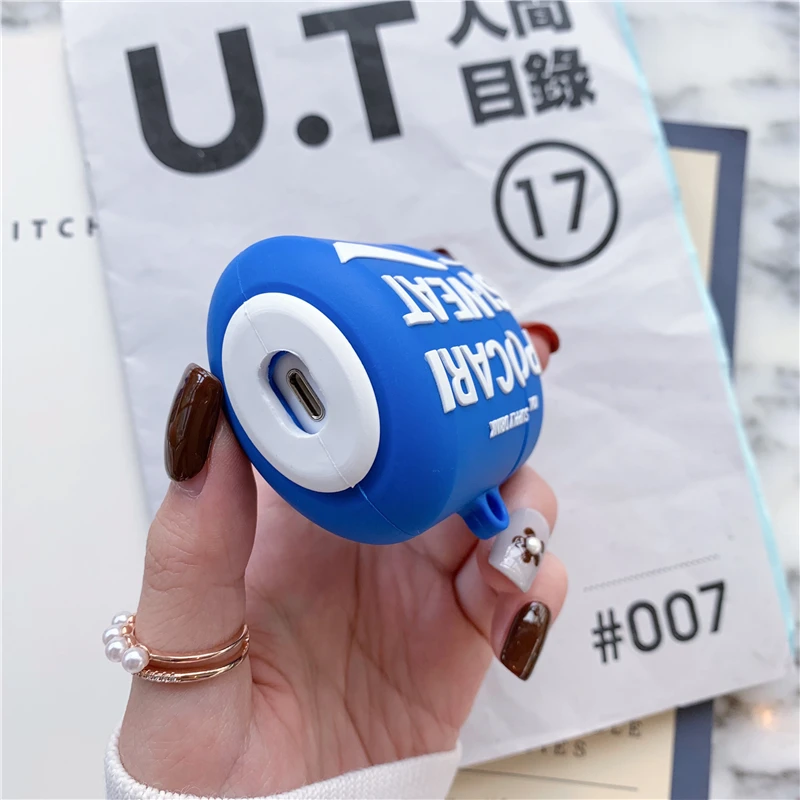 Япония 3D бутылка для напитков pocari пот чехол для Airpods 2 1 Забавный противоударный чехол беспроводной Bluetooth наушники силиконовый мягкий чехол