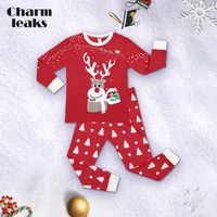 charmleaks kids christmas pajamas set new xmas hot sale kid children sleepwear nightwear homewear set winter outfits