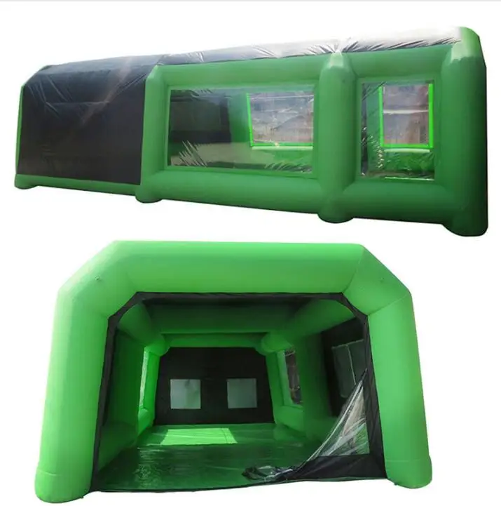 Green with Black Дизайн Портативный надувная покрасочная Палатка используется надувная аэрозольная камера на продажу, Надувные Автомобили распыления окрашенный тент парковка - Цвет: Green with Black