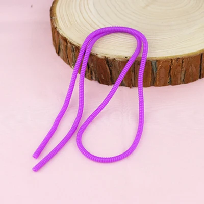 purple Выбор 60 см Твердые Красочные ТПУ Спираль USB зарядное устройство протектор сердцевины кабеля обмотки кабеля для iphone кабель передачи данных Samsung - Цвет: purple