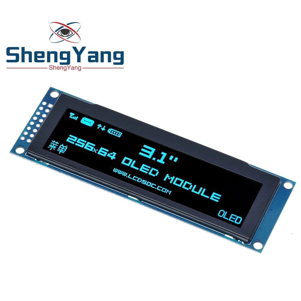 ShengYang настоящий oled-дисплей 3,1" 256*64 25664 точек Графический ЖК-модуль дисплей экран LCM SSD1322 контроллер Поддержка SPI
