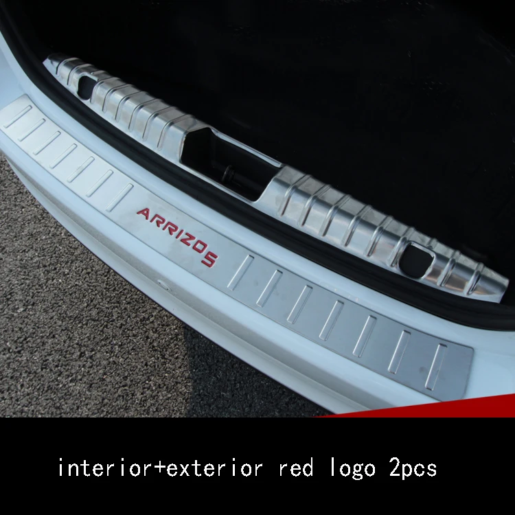 red logo 2pcs Для Chery ARRIZO5 ARRIZO 5 задняя защита багажника Декоративная полоса задняя дверь украшение яркая полоса автомобильные аксессуары - Цвет: red logo 2pcs