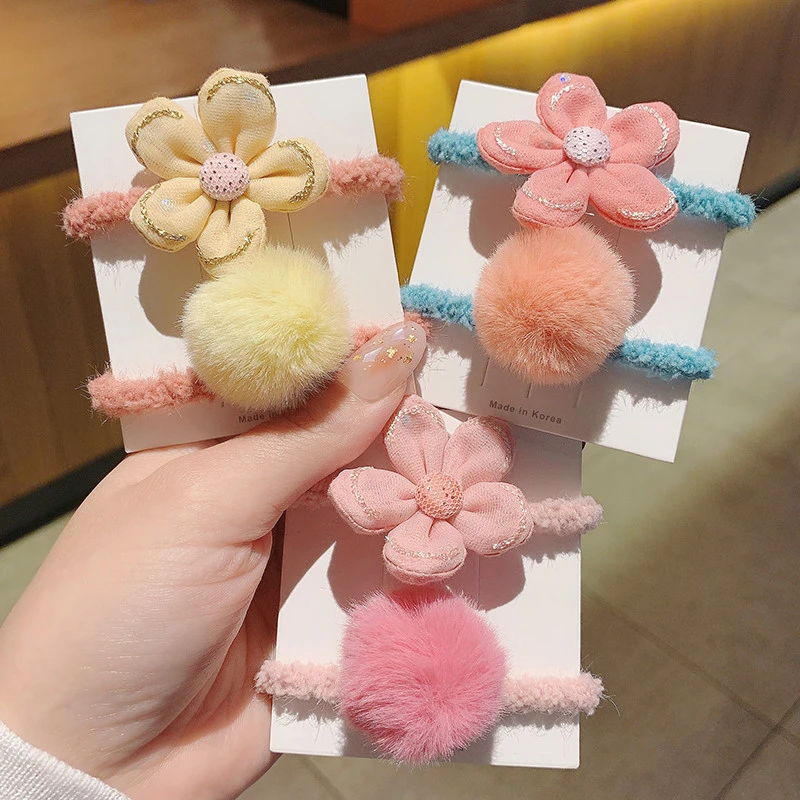 

Autumn And Winter New Hair Ring Girl Flower Hair Ball Cute Children's Headdress