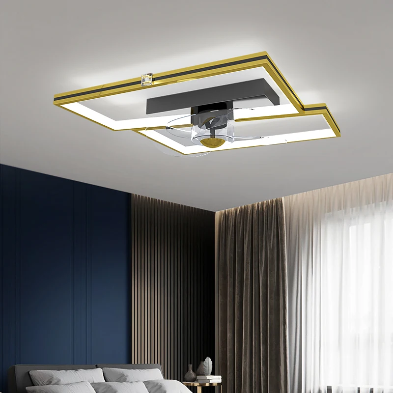 

Внутренние светодиодные потолочные вентиляторы с дистанционным управлением для спальни, гостиной, современные светодиодные потолочные ве...