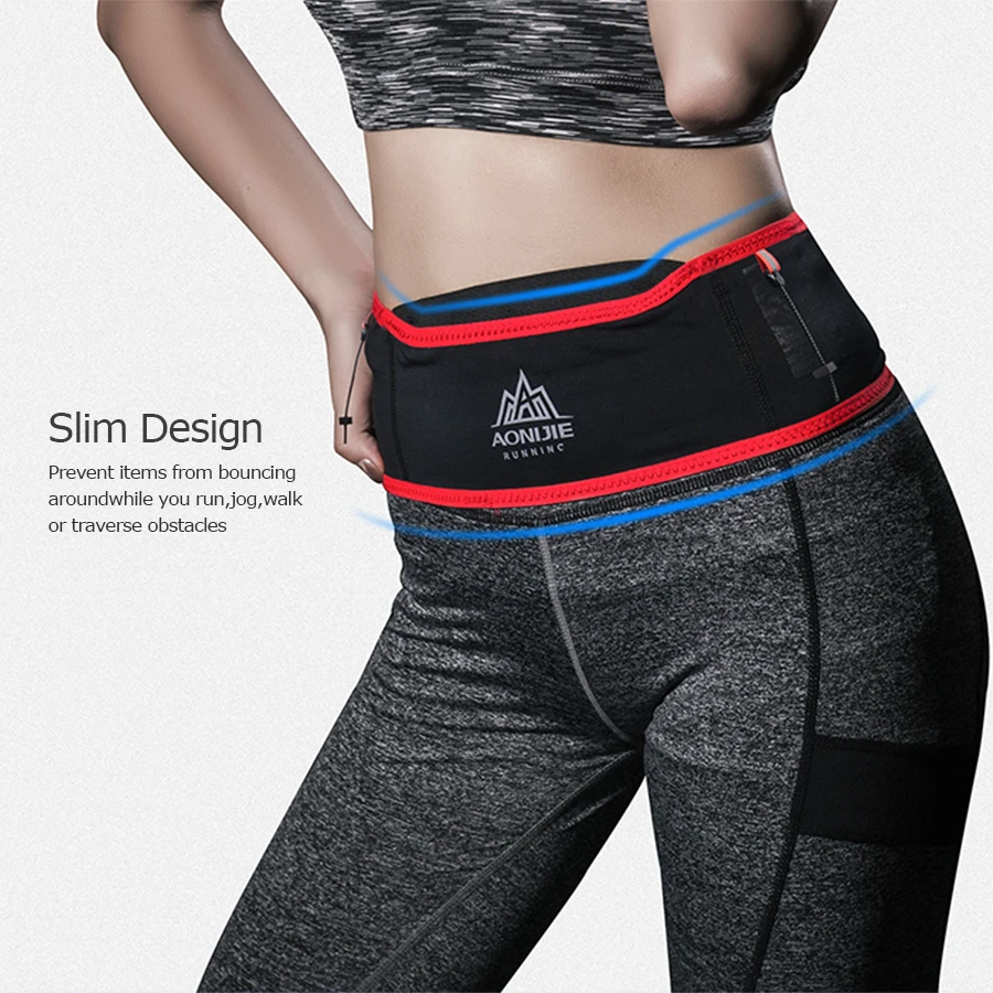 AONIJIE W938S Trail Running Waist Belt Bag Men Women Gym Sports Fitness Invisible Fanny Pack Phone Holder Marathon Race Gear