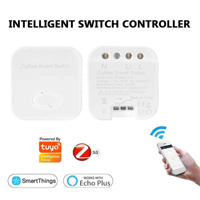 

Tuya ZigBee 3.0 Smart Switch Voice Control Relay Module Tuya/smart Life APP Timing Remote Control Works With Alexa Google Home