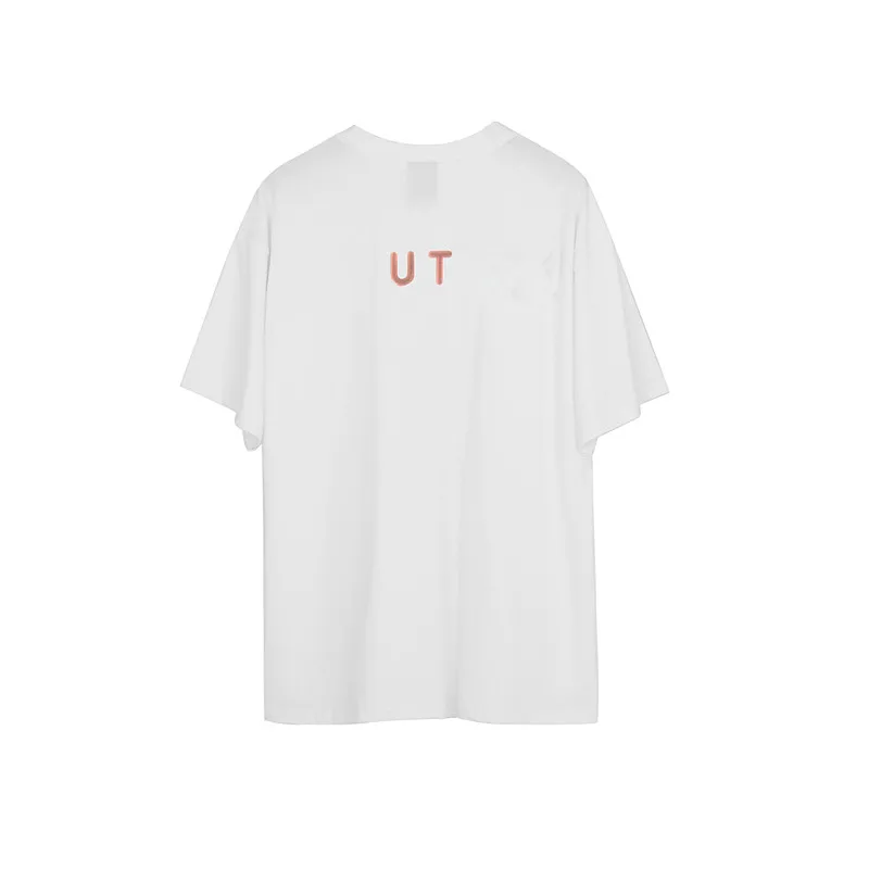 

CODE 85 Men's and women's short-sleeved couples loose round neck printing cotton top three-way men's and women's short-sleeved
