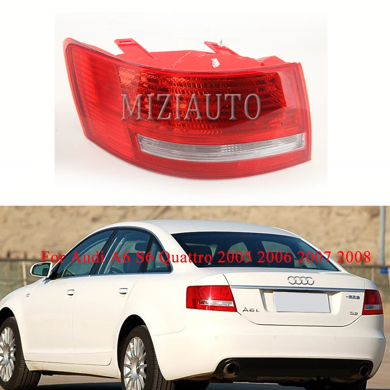 

Rear Tail Light For Audi A6 C6 S6 Quattro 2005 2006 2007 2008 Brake Light No wire hardness Bulbs Rear Bumper Light Fog