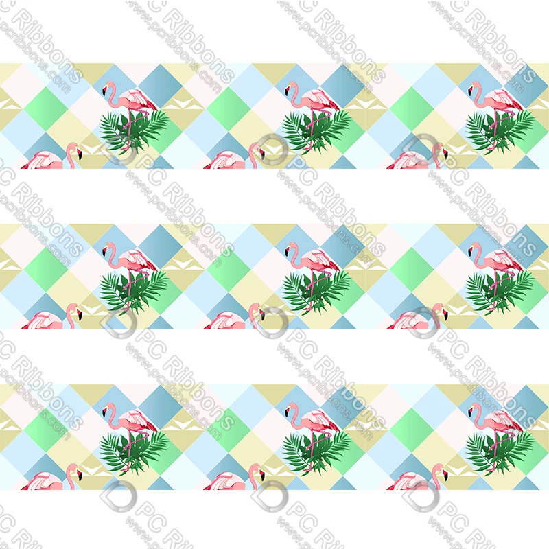 

16-75MM Creative Flamingo Printed Grosgrain&Satin Ribbon DIY Handmade Materials Christmas Wedding Gift Wrap Tape 50yards