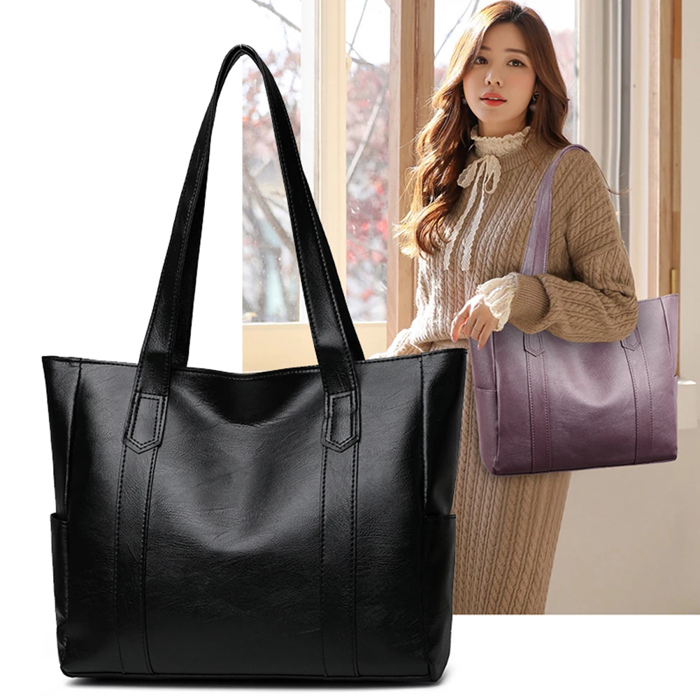 

Simply Crossbody Bags PU Leather Solid Color Simple Messenger Bag Top-handle Travel Commuter Handbags for Women 2020