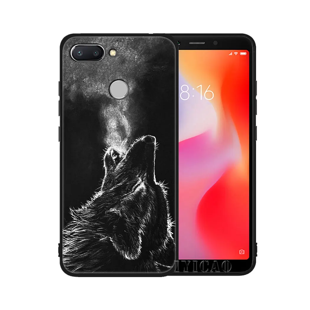 IYICAO Animal Wolf Tiger Lion King Soft Case for Xiaomi Redmi Note 5 6 7 8 Pro 5A Prime 4 4X Phone |