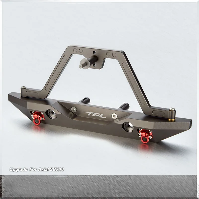 

1PC SCX10 Model Car Rear Bumper Aluminum Tail Spare Tire Carrier Anti Collision Wheel Tire Rack for 1/10 4WD RC CarsParts