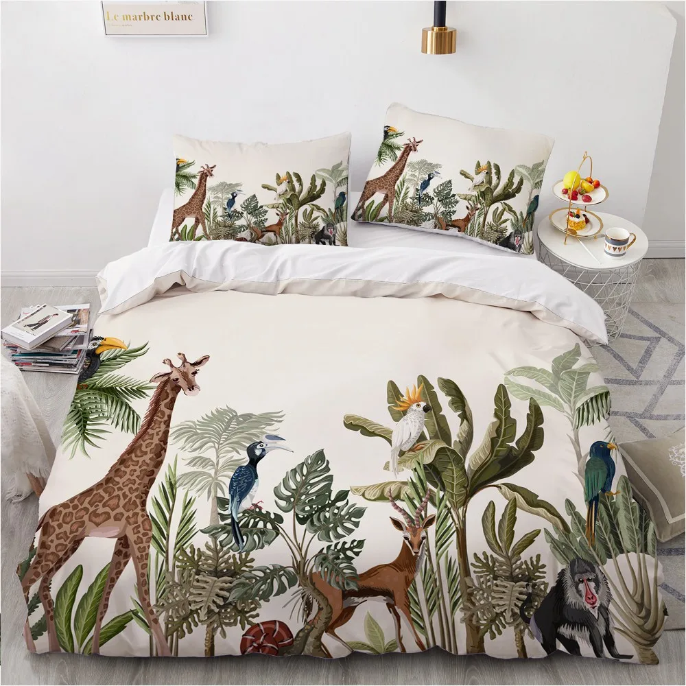 

3D White Bedding Set Custom Design Bohemian Quilt Cover Sets Elephant Comforther Cases Pillow Covers 200*230cm Twin Double Size