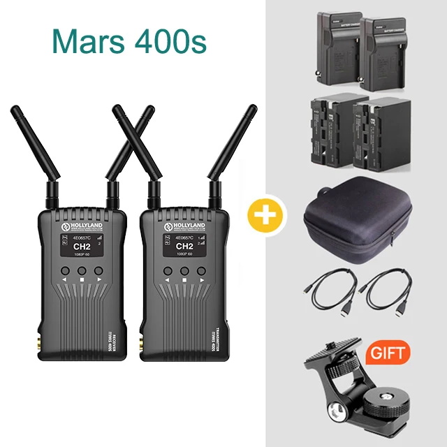 Золотой HOLLYLAND 400S 400FT HDMI SDI 1080P передача для камеры изображения беспроводной HD видео передатчик приемник VS Mars 300 300ft - Цвет: Золотой