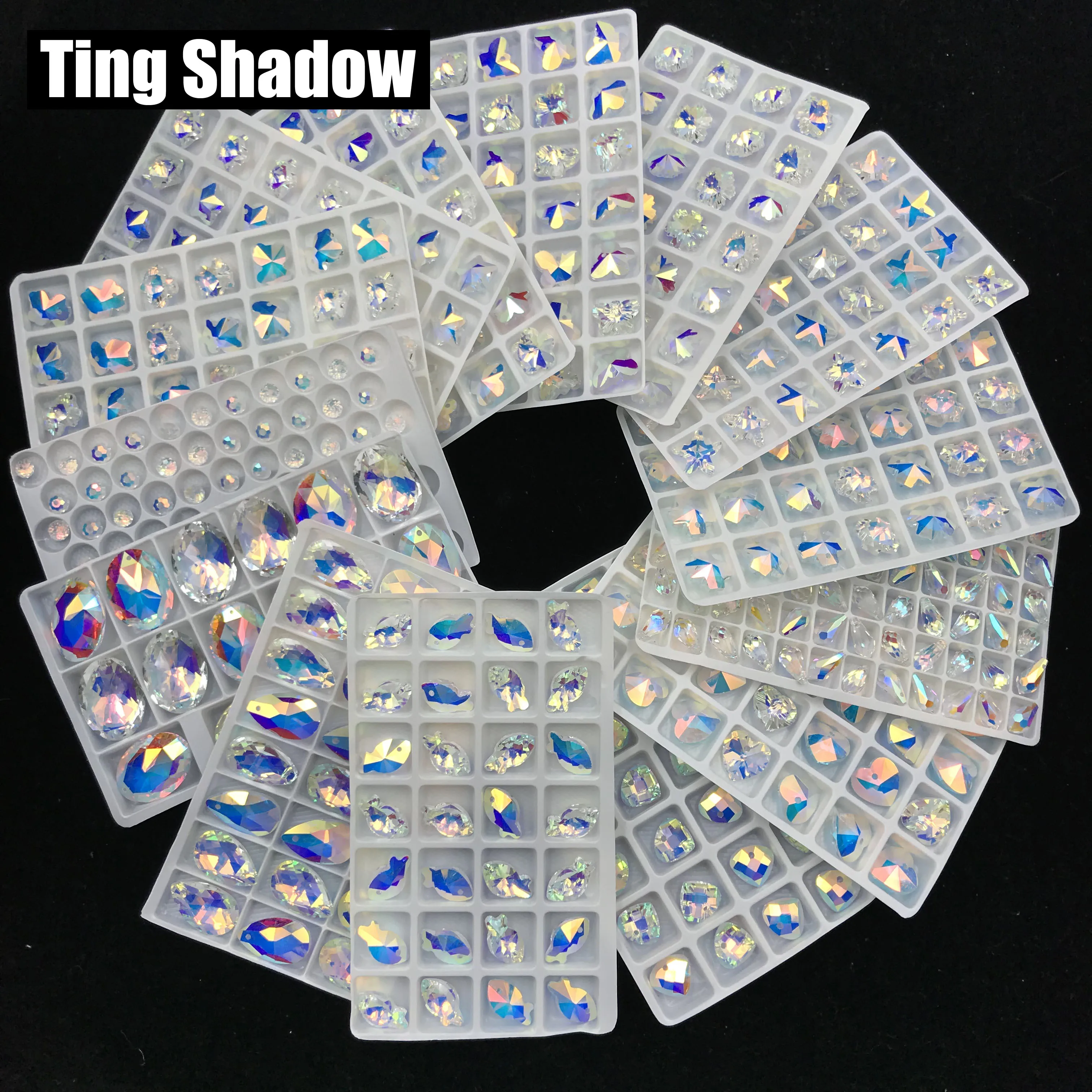 Обувь с украшениями в виде цветков и бабочек со стразами &quotриволи&quot AB нашитые