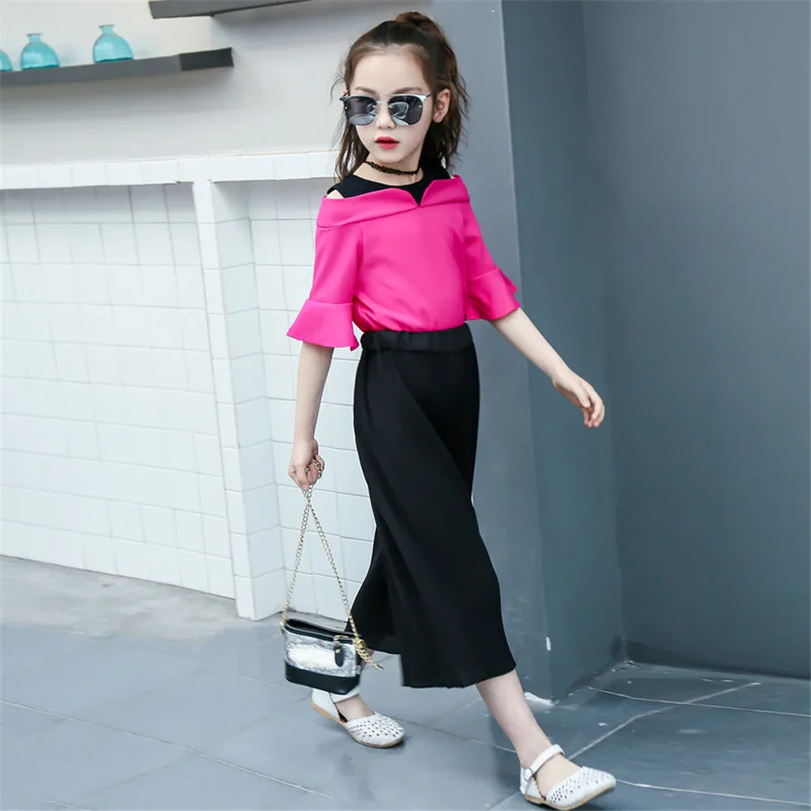 Новинка 2020 комплекты одежды для девочек летний детский комплект из футболки с