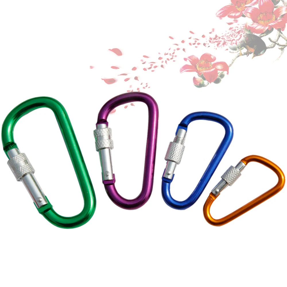 5 шт. D Тип открытый алюминиевый карабин брелок висячий защелкивающийся крючок