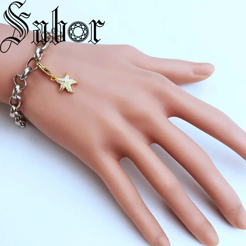 Золотая Морская звезда подвеска ювелирные изделия для женщин и мужчин модный