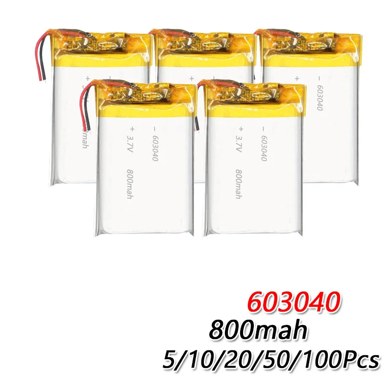 Литий полимерный литий аккумулятор 800 мАч 3 7 В 603040 для MP4 DVD игрушек DIY динамиков