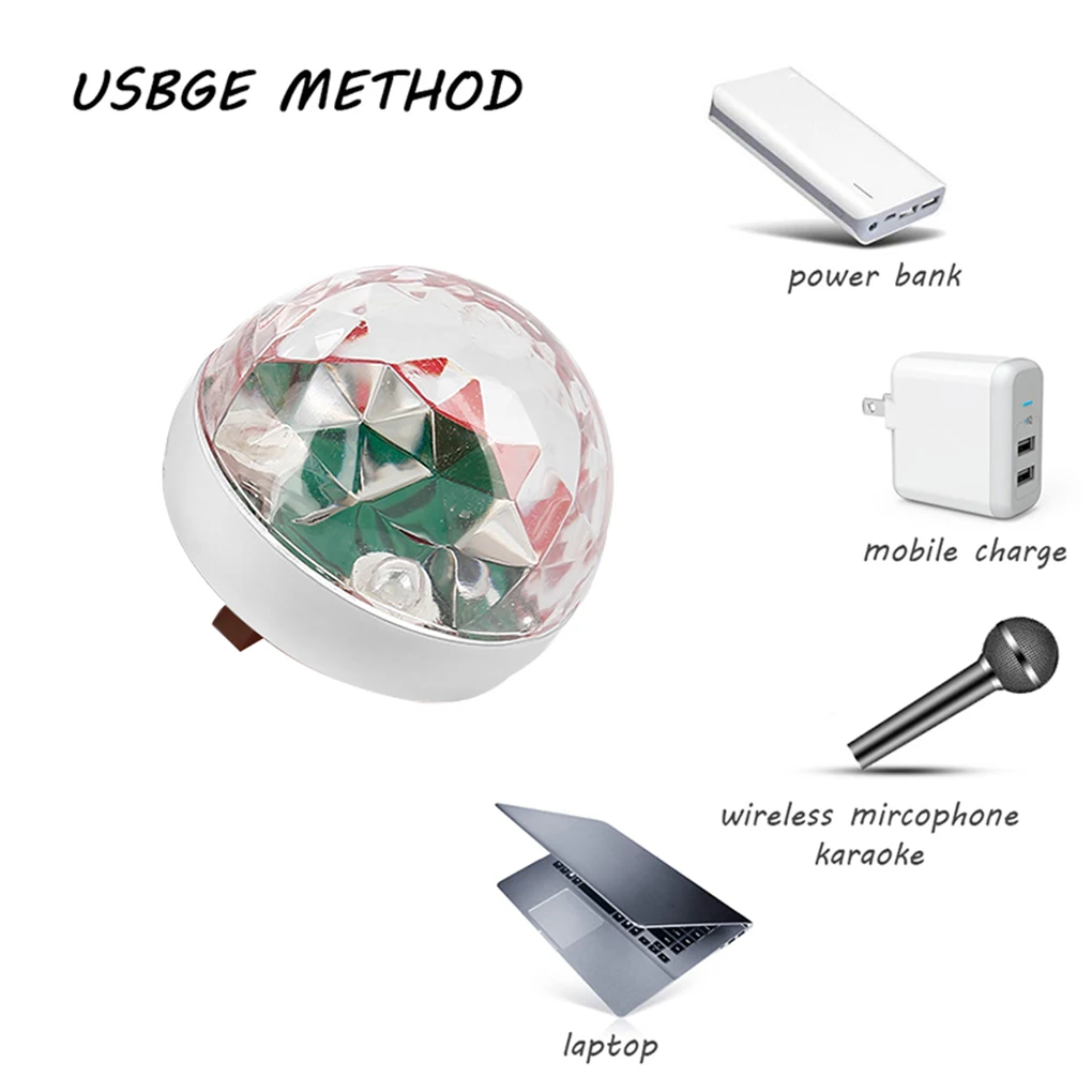 

Car Auto Lamp USB Light DJ RGB Mini Colorful Music Sound Light USB Holiday Party Karaoke Atmosphere Lamp KTV Stage Light