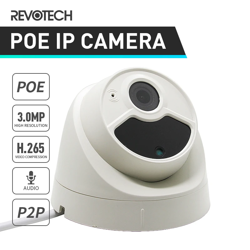 Камера видеонаблюдения H.265 POE HD 3MP домашняя ip камера 1296P/1080P 2 купольные камеры с