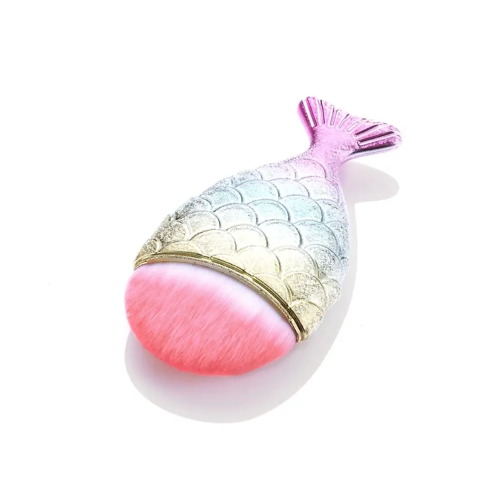 SAIANTTH Русалка основа Румяна Пудра кисть рыбий хвост искусственный инструмент для