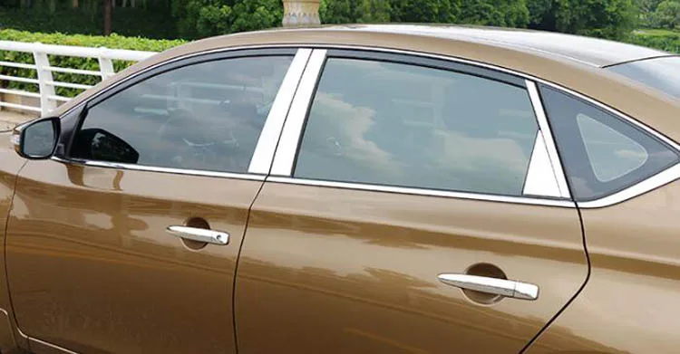 Оконная хромированная стойка накладка на столб декоративная отделка