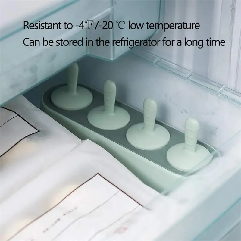 

Home Ice Cream Mold Popsicle Tool Safe Silicone 4-hole Popsicle Box Children Dessert Ice Cream Maker Kitchen Tools Diy Ice Cream