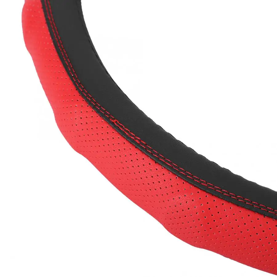 

15in Steering Wheel PVC Cover Color Blocking Automotive Accessories for Car Truck SUV
